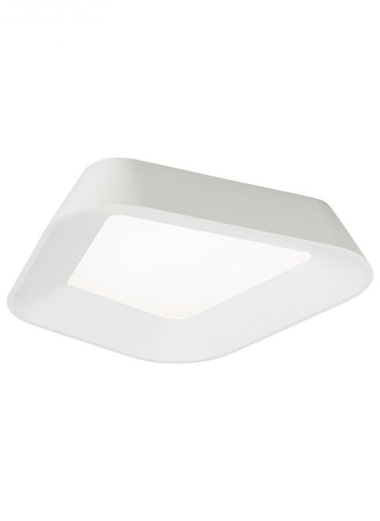 Visual Comfort Modern Rhonan Flush Mount White, Matte White
