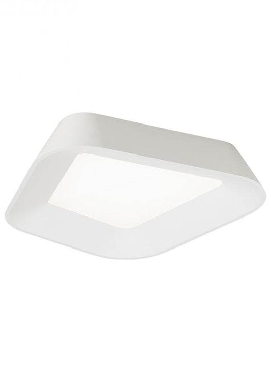 Visual Comfort Modern Rhonan Flush Mount White, Matte White