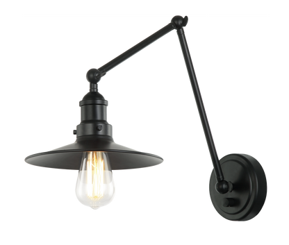 Matteo Lighting Brixson Swing Arm Wall Sconce Black