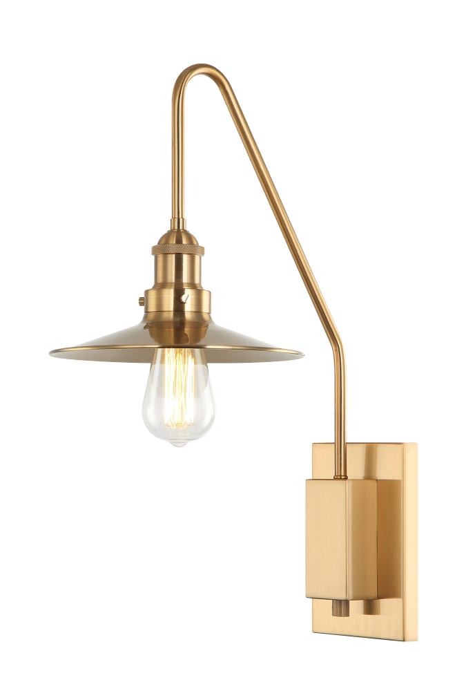 Matteo Lighting Bingrahm Swing Arm Wall Sconce Aged Brass
