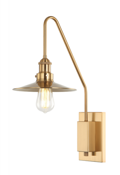 Matteo Lighting Bingrahm Swing Arm Wall Sconce Aged Brass