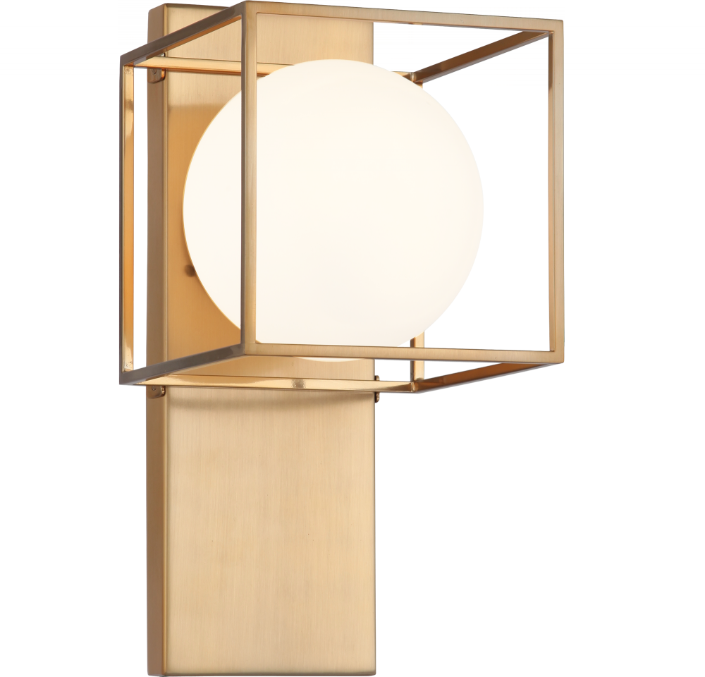 Matteo Lighting Squircle 14-in Wall Sconce Aged Brass
