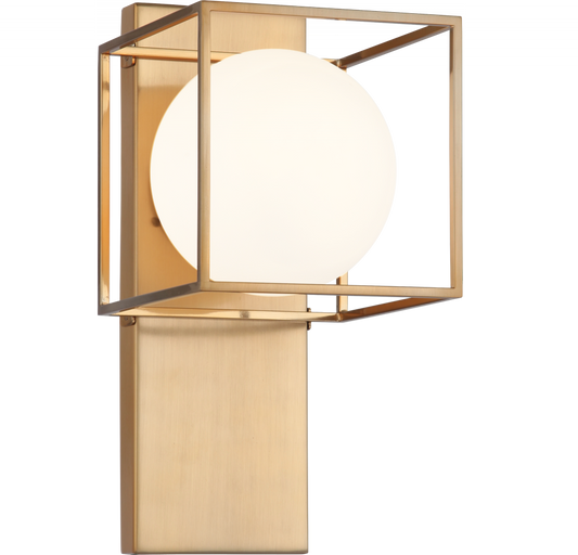 Matteo Lighting Squircle 14-in Wall Sconce Aged Brass