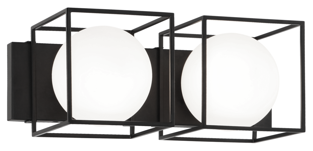 Matteo Lighting Squircle 2-Light Vanity Black
