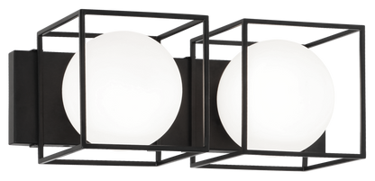 Matteo Lighting Squircle 2-Light Vanity Black