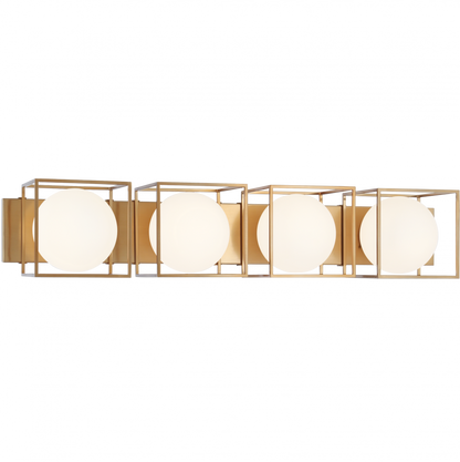 Matteo Lighting Squircle 4-Light Vanity Aged Brass