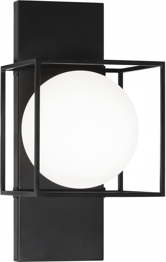 Matteo Lighting Squircle 14-in Middle Wall Sconce Black