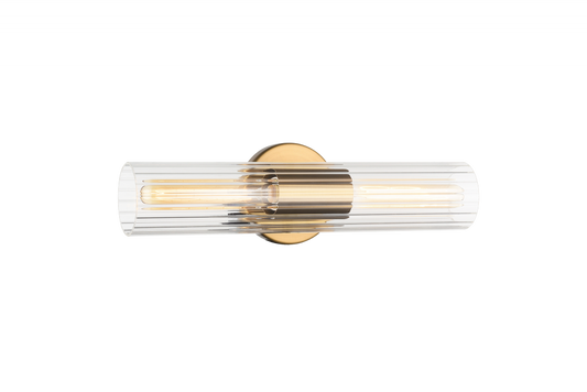 Matteo Lighting Odette 2-Light 16-in Vanity Aged Brass