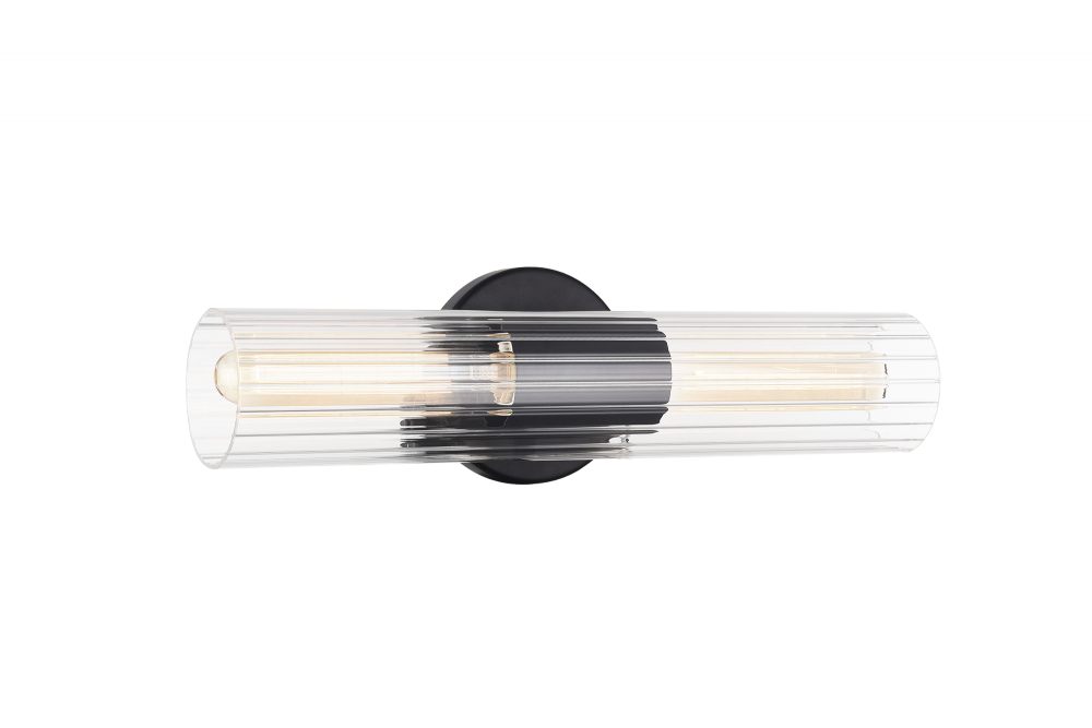 Matteo Lighting Odette 2-Light 16-in Vanity Black