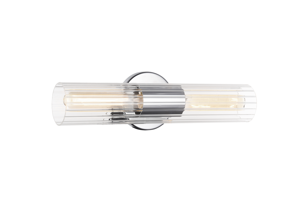 Matteo Lighting Odette 2-Light 16-in Vanity Chrome