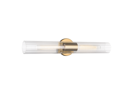 Matteo Lighting Odette 2-Light 24-in Vanity Brass, Aged Brass