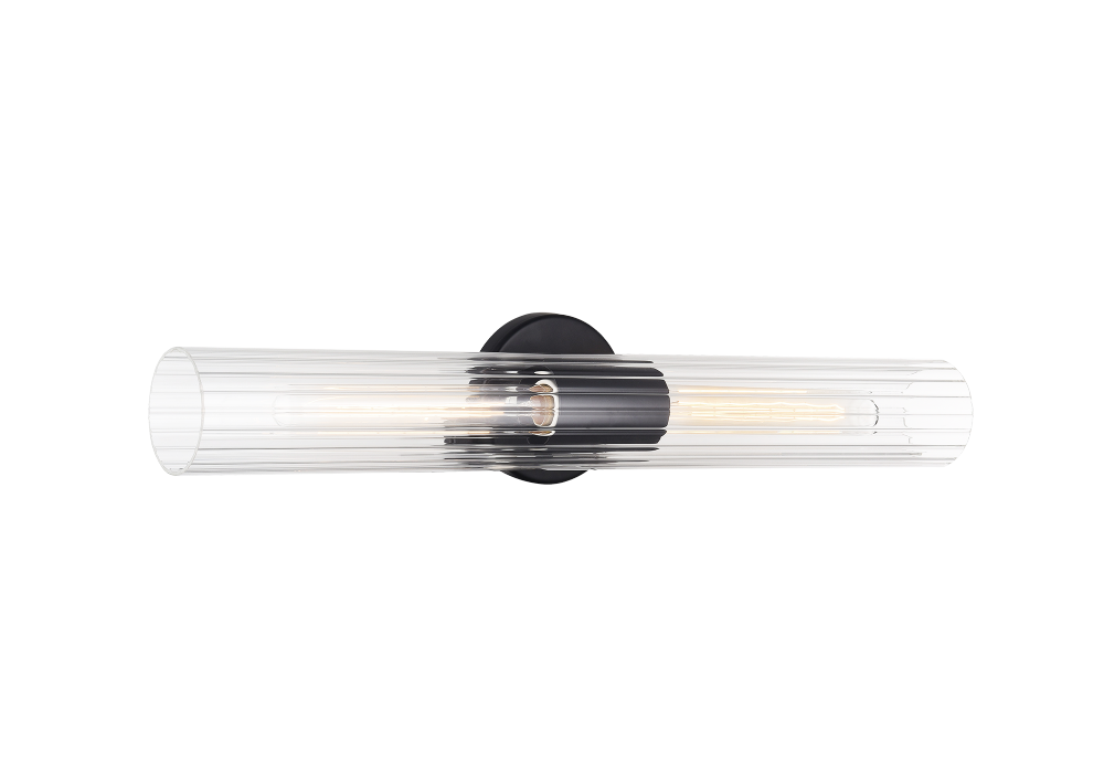 Matteo Lighting Odette 2-Light 24-in Vanity Black