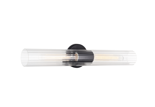 Matteo Lighting Odette 2-Light 24-in Vanity Black