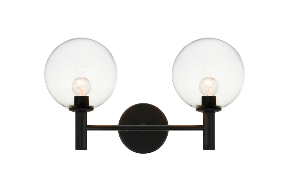 Matteo Lighting Cosmo 2-Light Vanity Black