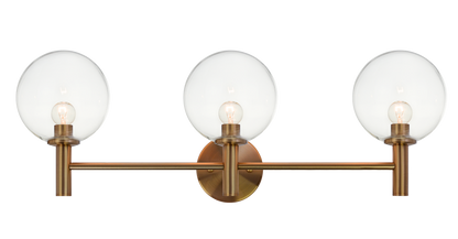 Matteo Lighting Cosmo 3-Light Vanity Aged Brass