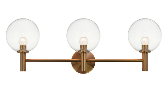 Matteo Lighting Cosmo 3-Light Vanity Aged Brass