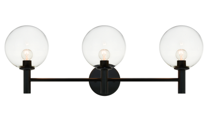 Matteo Lighting Cosmo 3-Light Vanity Black