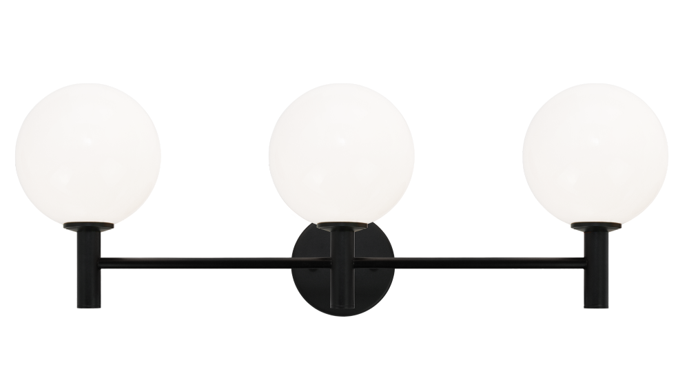 Matteo Lighting Cosmo 3-Light Vanity Black