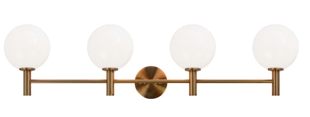 Matteo Lighting Cosmo 4-Light Vanity Aged Brass