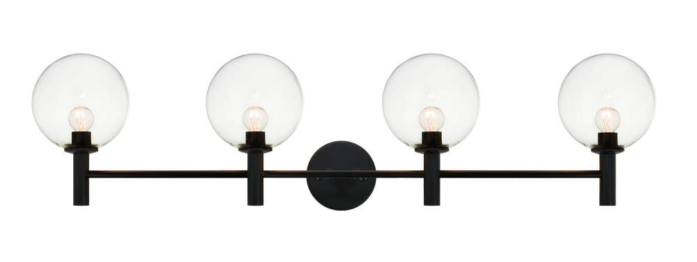 Matteo Lighting Cosmo 4-Light Vanity Black