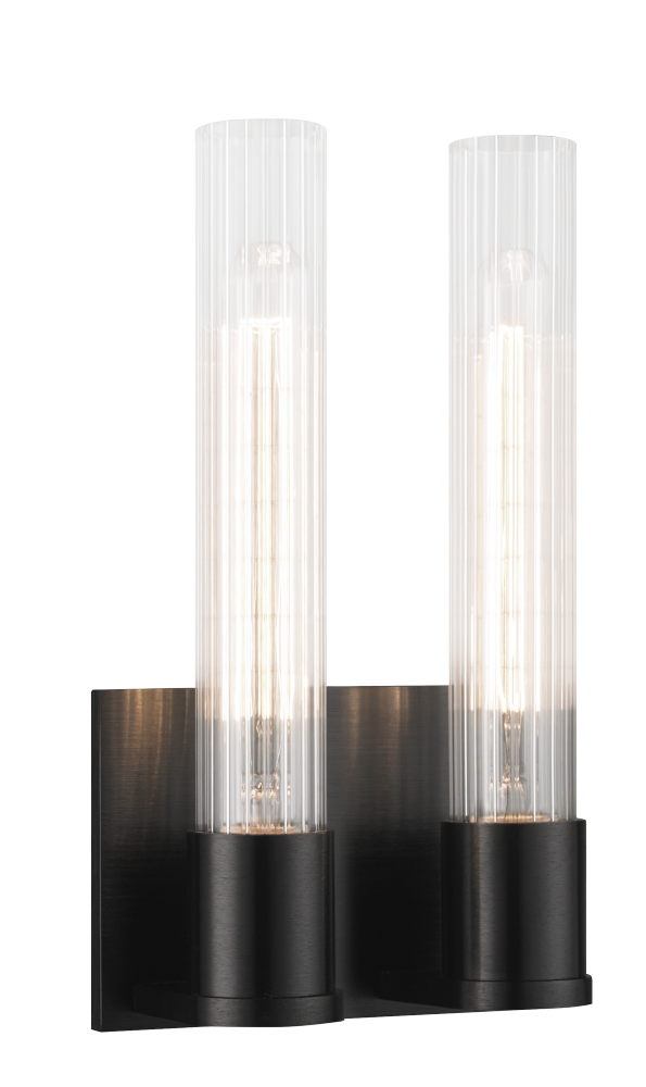 Matteo Lighting Lyndon 2-Light Vanity Oxidized Black
