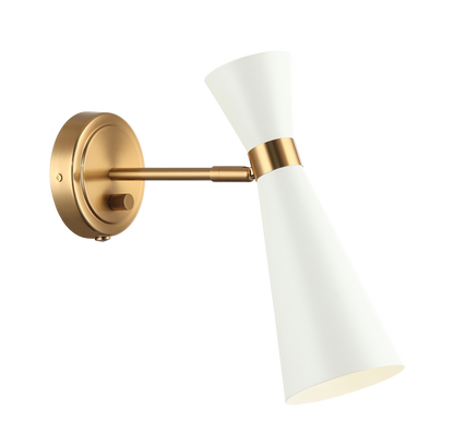 Matteo Lighting Blaze 12-in Wall Sconce Gold, White