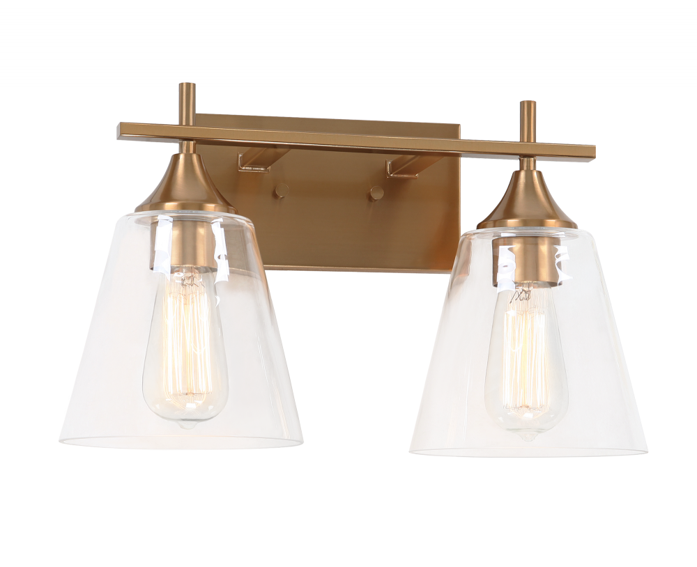 Matteo Lighting Hollis 2-Light Vanity Aged Brass
