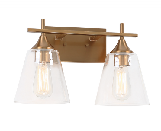 Matteo Lighting Hollis 2-Light Vanity Aged Brass