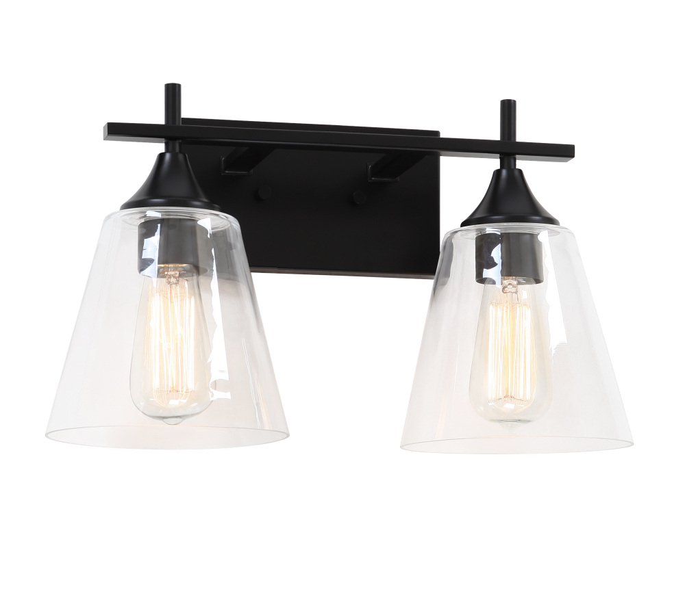 Matteo Lighting Hollis 2-Light Vanity Black