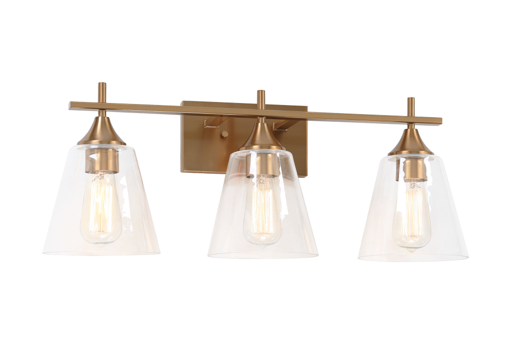 Matteo Lighting Hollis 3-Light Vanity Aged Brass