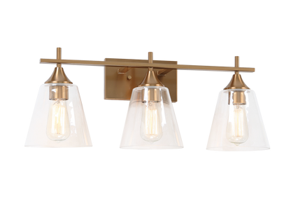 Matteo Lighting Hollis 3-Light Vanity Aged Brass