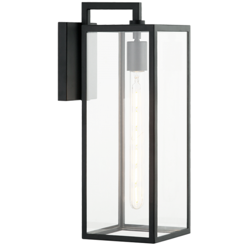 Matteo Lighting Camber 18-in Outdoor Wall Lantern Matte Black