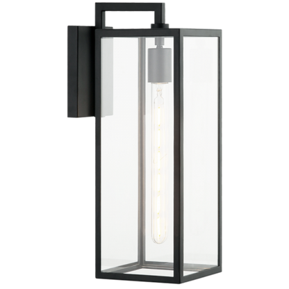 Matteo Lighting Camber 18-in Outdoor Wall Lantern Matte Black