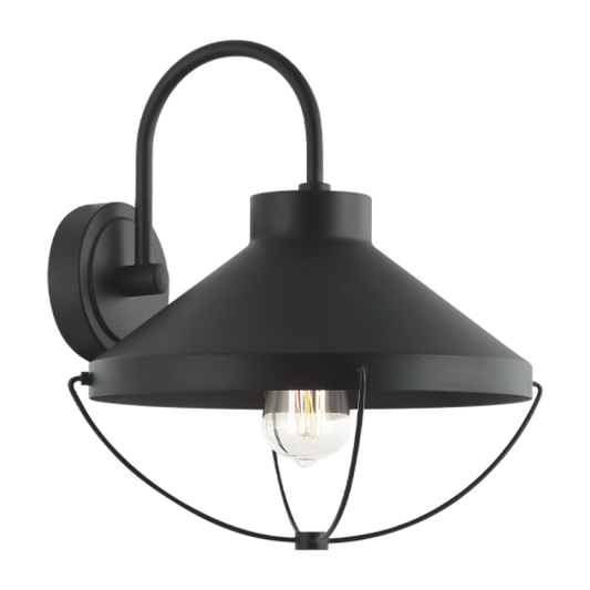 Matteo Lighting Fable 15-in Outdoor Barn Light Black, Matte Black