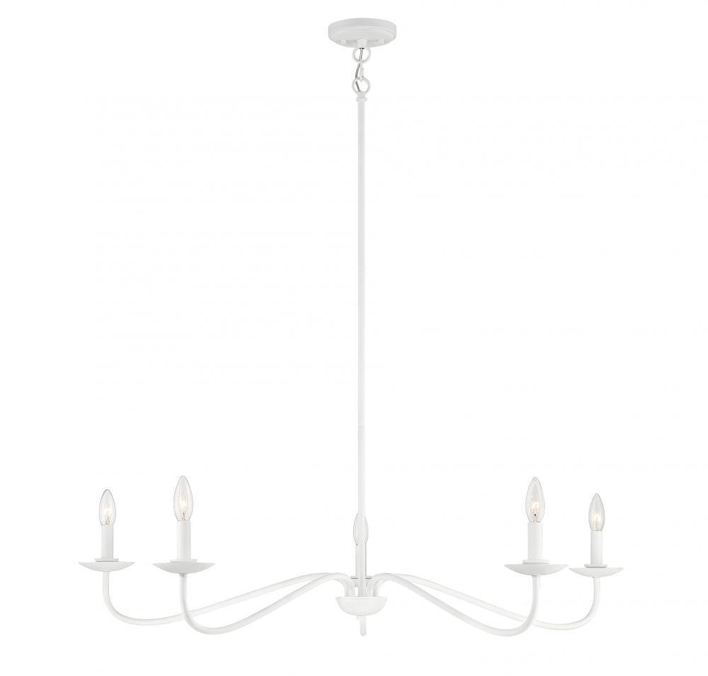 Savoy House 5-light Chandelier Bisque White