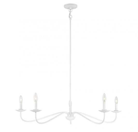 Savoy House 5-light Chandelier Bisque White