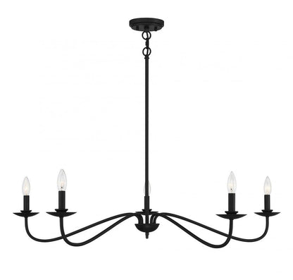 Savoy House 5-light Chandelier Matte Black