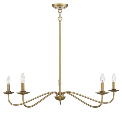 Savoy House 5-light Chandelier Natural Brass