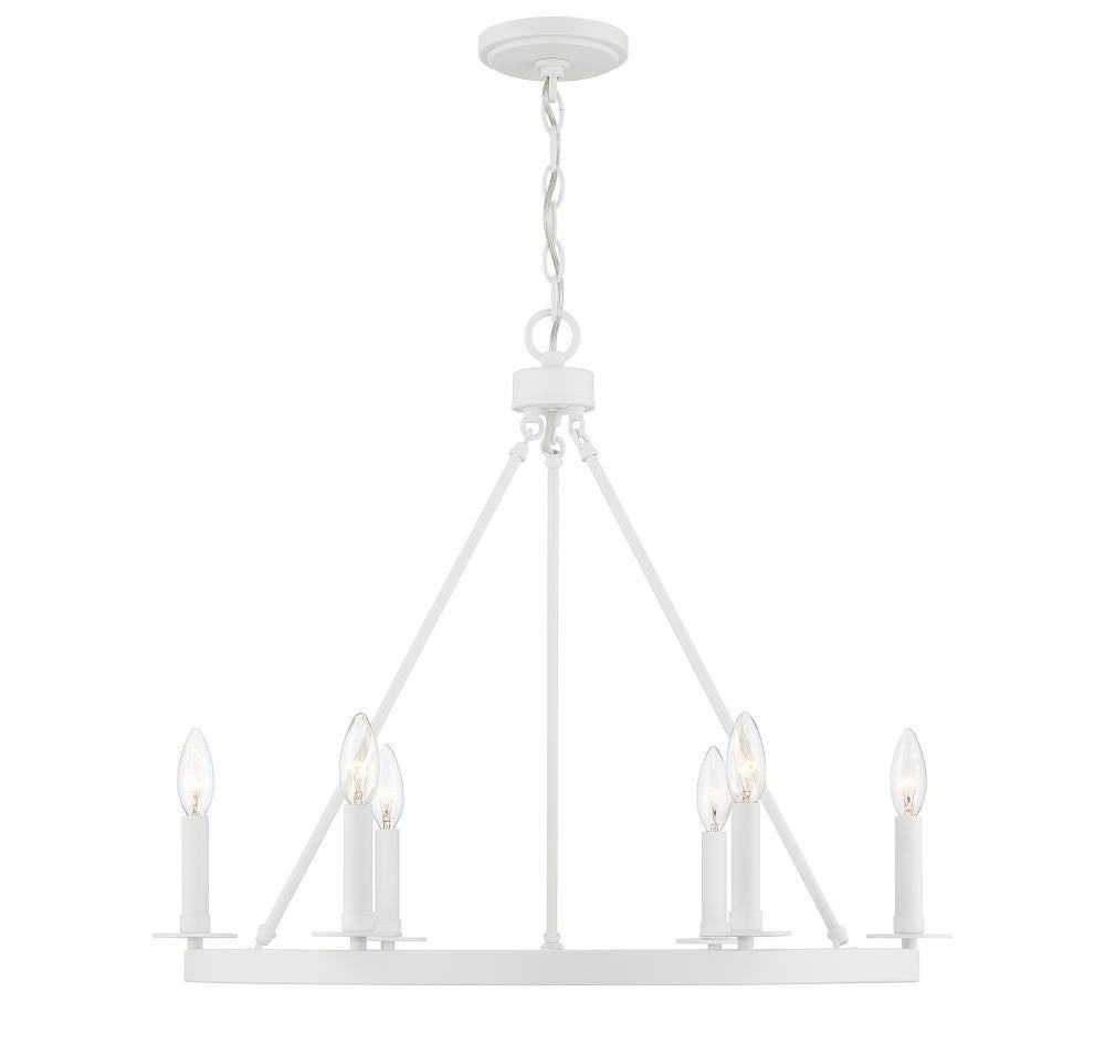 Savoy House 6-light Chandelier Bisque White