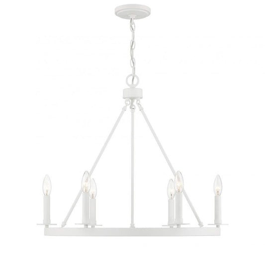 Savoy House 6-light Chandelier Bisque White