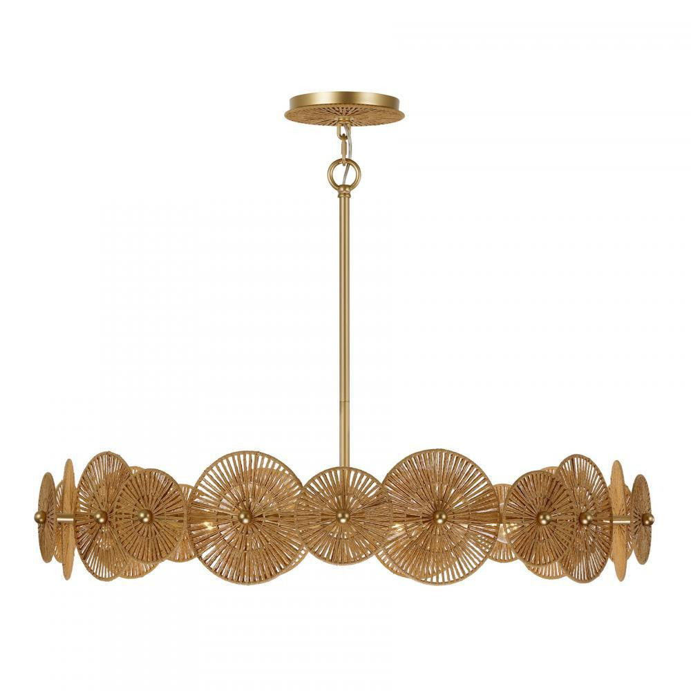 Savoy House Abbott 5-Light Pendant Distressed Gold