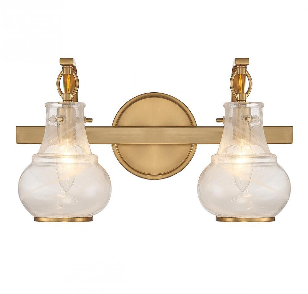 Savoy House Adams 2-Light Bath Vanity Warm Brass
