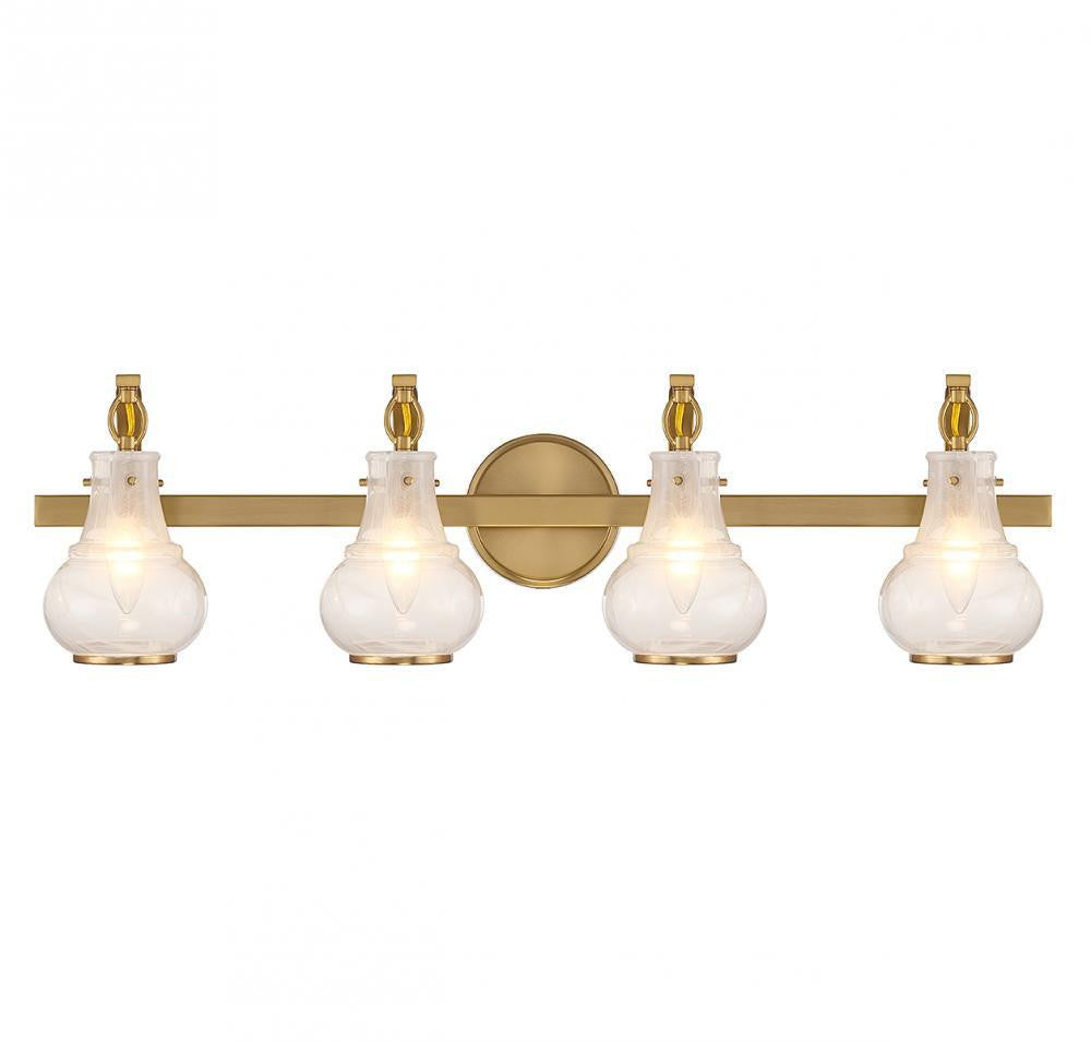 Savoy House Adams 4-Light Bath Vanity Warm Brass