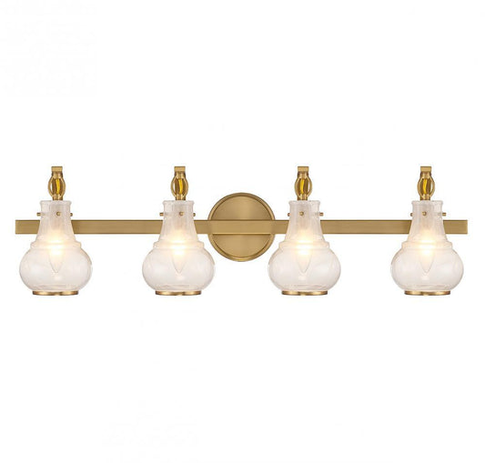 Savoy House Adams 4-Light Bath Vanity Warm Brass