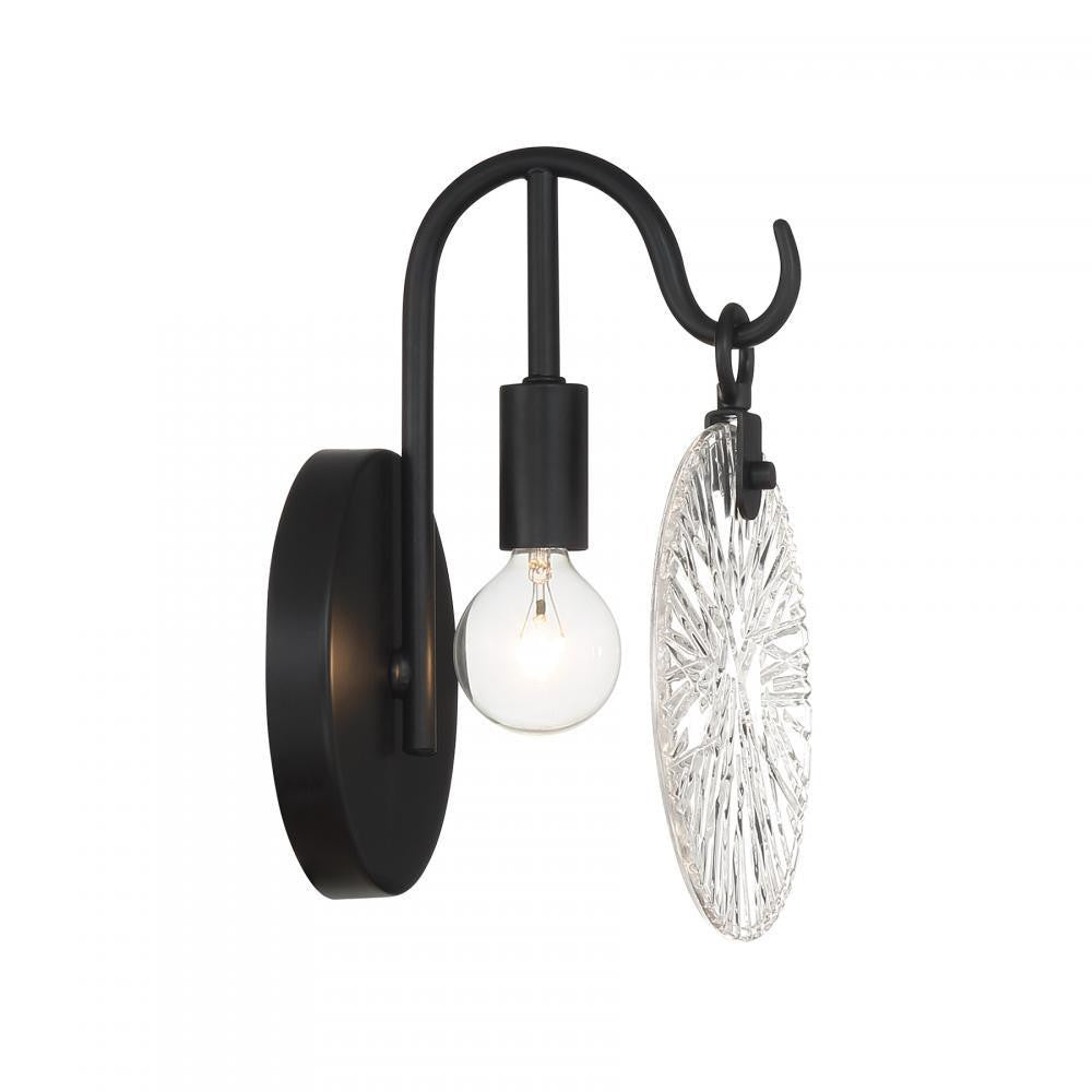 Savoy House Addison 1-Light Bathroom Vanity Light in Matte Black, Savoy House 9-3981-1-BK ALYK0