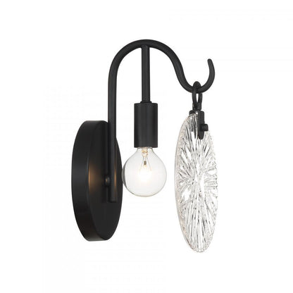 Savoy House Addison 1-Light Bathroom Vanity Light in Matte Black, Savoy House 9-3981-1-BK ALYK0