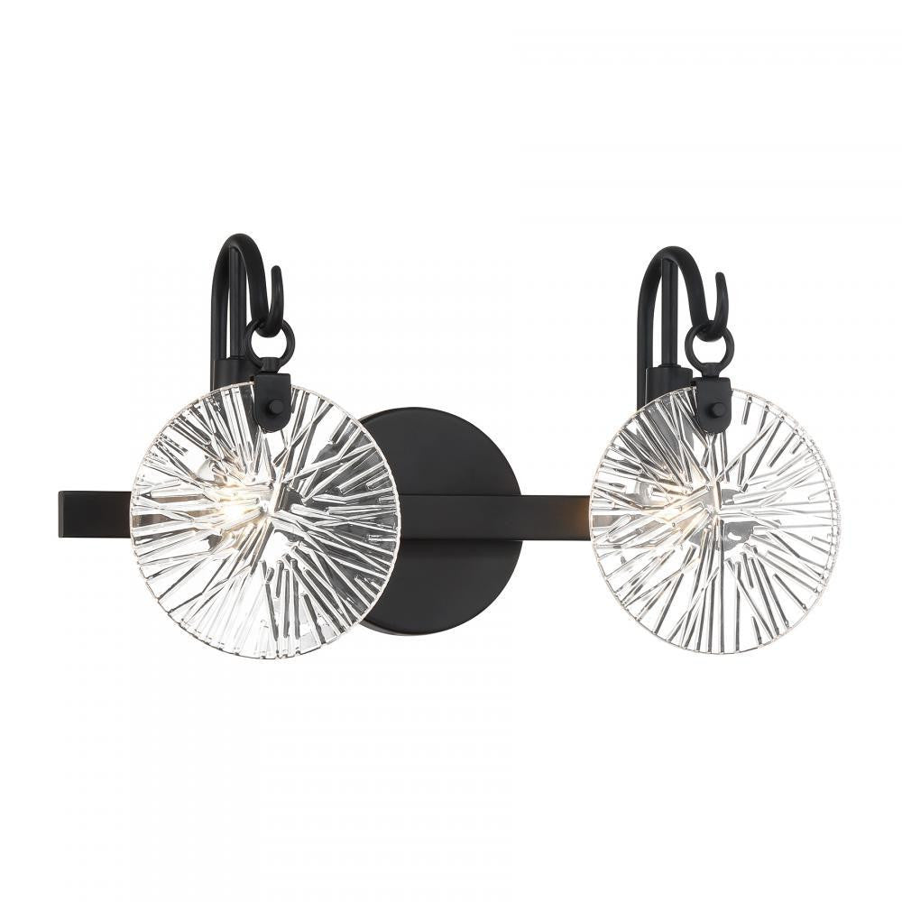 Savoy House Addison 2-Light Bathroom Vanity Light in Matte Black, Savoy House 8-3981-2-BK ALXMF