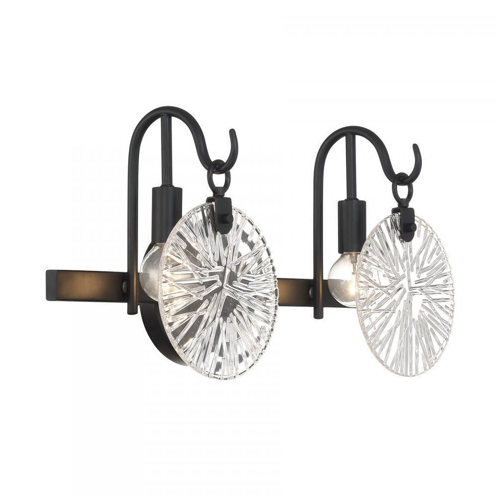 Savoy House Addison 2-Light Bathroom Vanity Light in Matte Black, Savoy House 8-3981-2-BK ALXMF