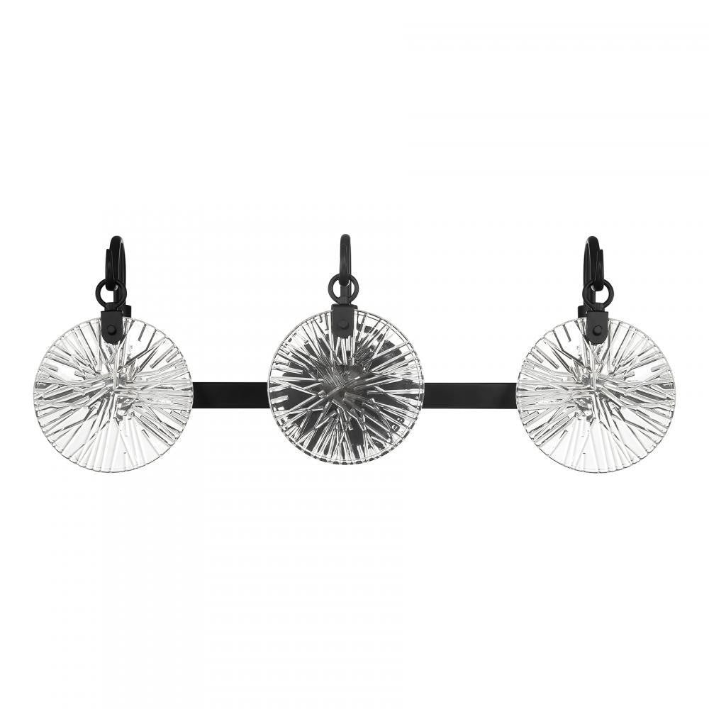 Savoy House Addison 3-Light Bathroom Vanity Light in Matte Black, Savoy House 8-3981-3-BK ALXMJ