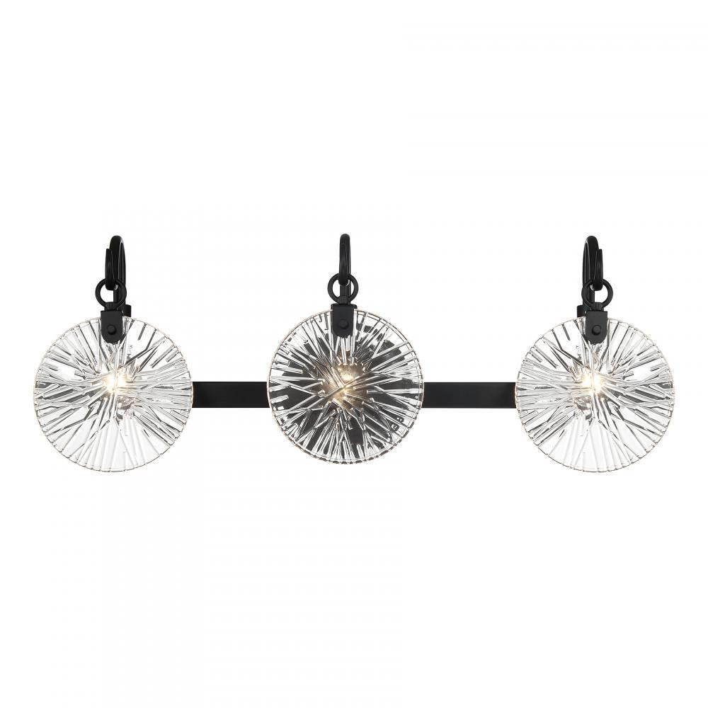 Savoy House Addison 3-Light Bathroom Vanity Light in Matte Black, Savoy House 8-3981-3-BK ALXMJ